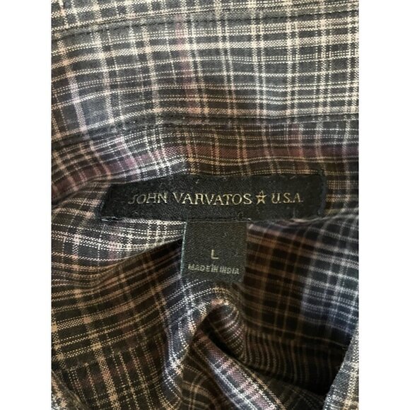John Varvatos Star USA Button Down Shirt Multicolor Mens Size Large - Picture 4 of 5